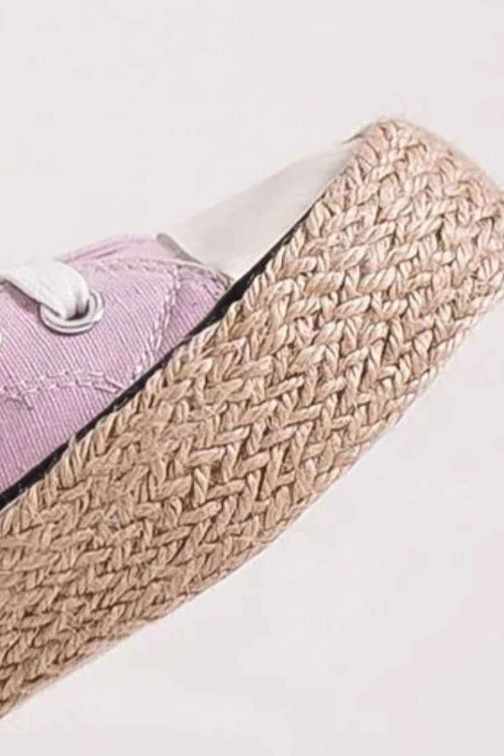 Beast Fashion Lace Up Woven Espadrille Sole Sneakers