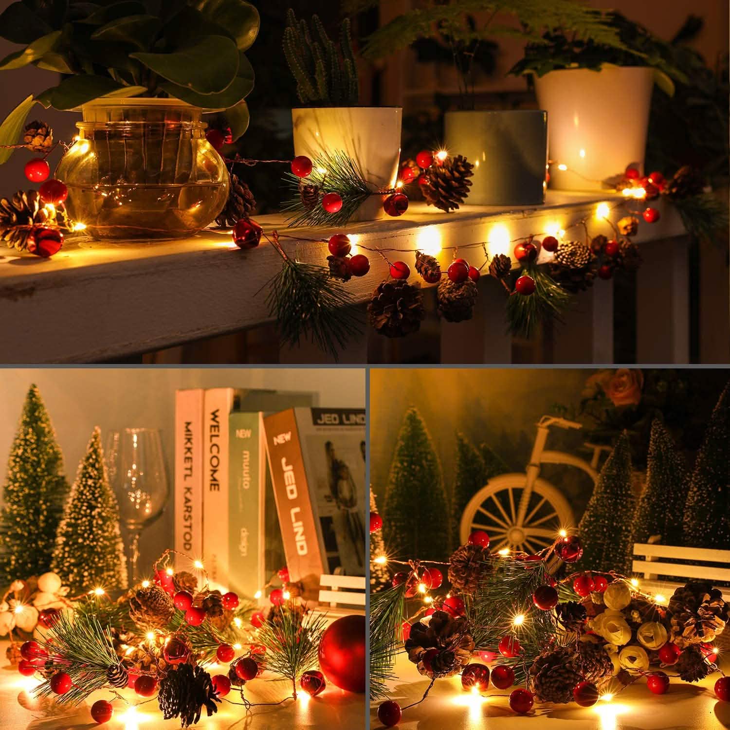 6.5Ft. 20 LED Christmas Garland with Lights by DailySale