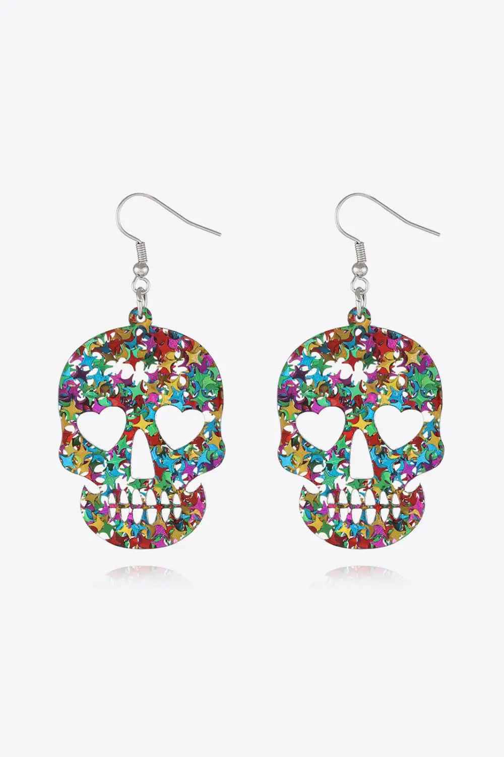 Halloween Skull Acrylic Drop Earrings