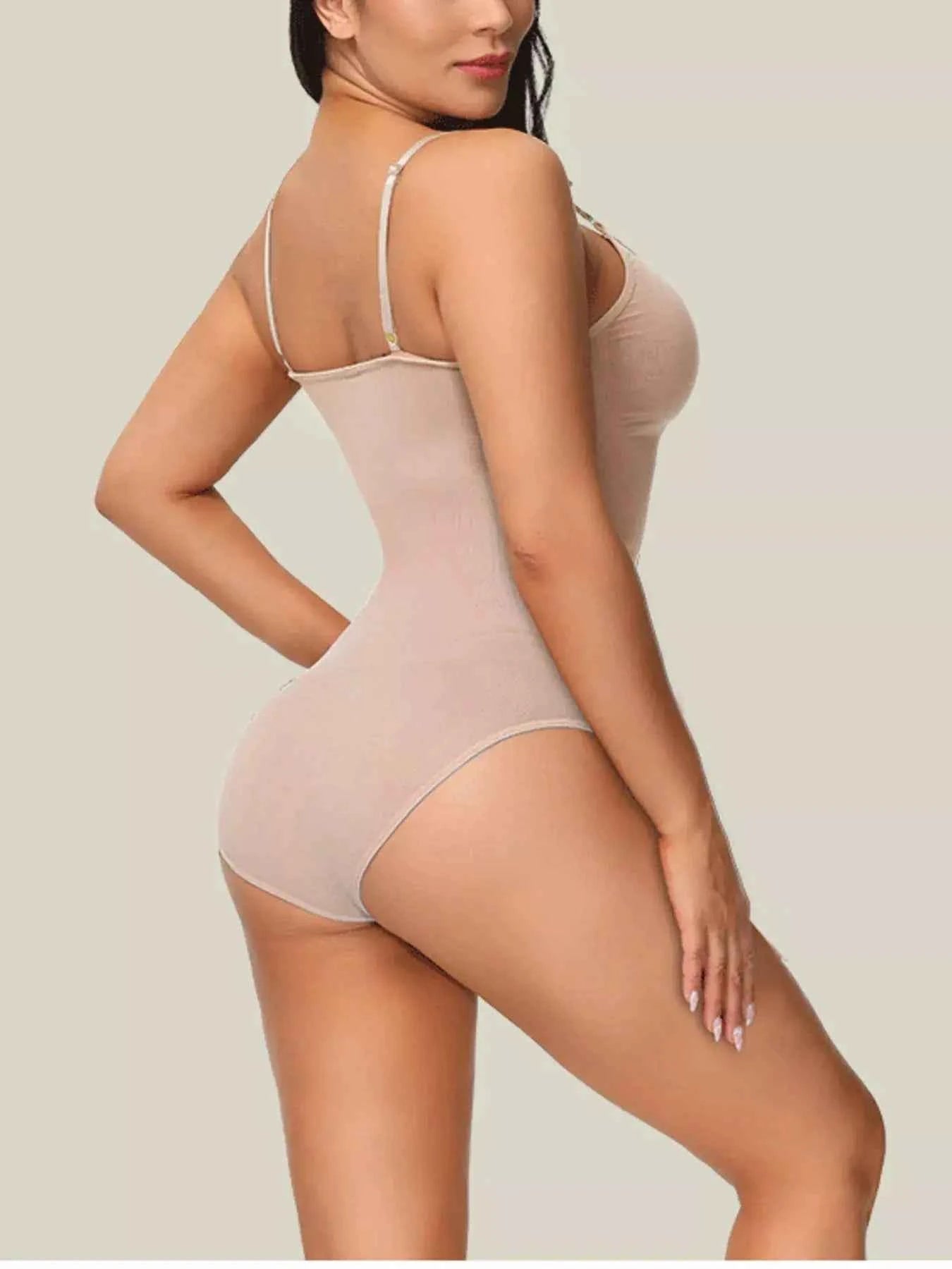 Full Size Shaping Scoop Neck Seamless Bodysuit
