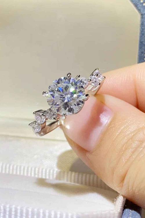 2 Carat Moissanite 925 Sterling Silver Ring by Wild and Free Boutique