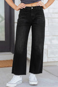 Beau Blue Frayed Cropped Straight Jeans by Dear-Lover Dropshipping