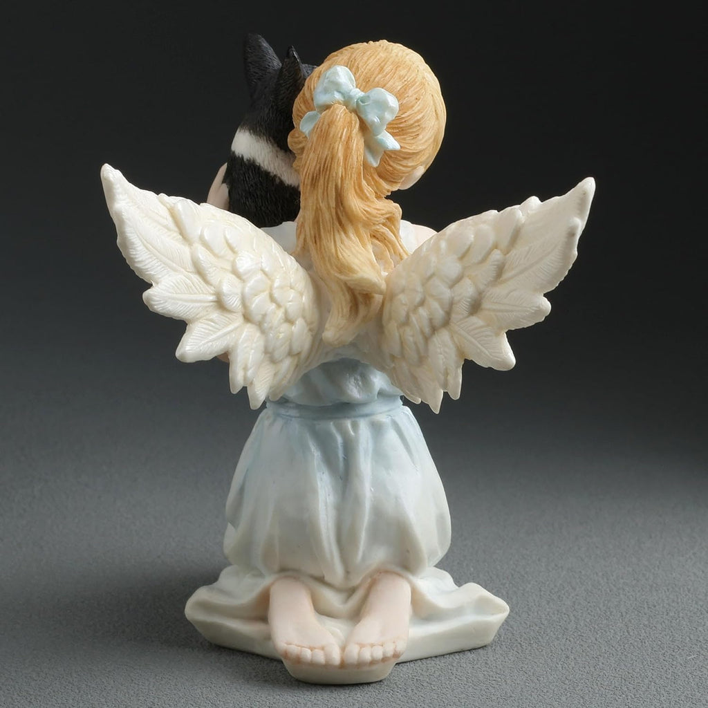 French Bulldog & Little Girl Angel Figurine by FairyGlen Store