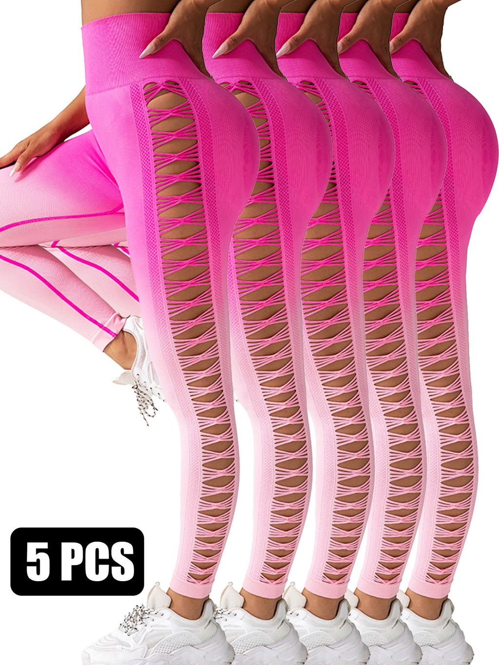 Gradient Butterfly Cutout Long Pants