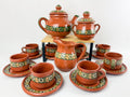 Traditional Mexican Tea Pot Set 16pc - Juego de Te Barro by TheMexHub