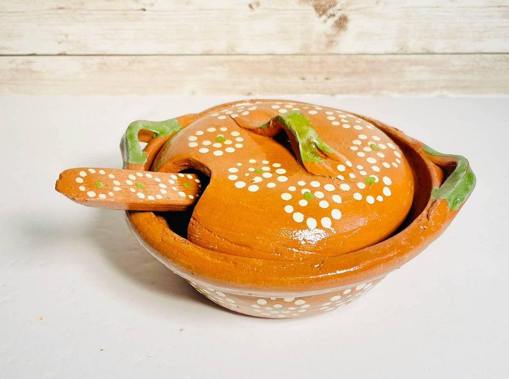 2 Mexican Casseroles 2 Cazuelas de Barro con Tapa by Chica Mexico