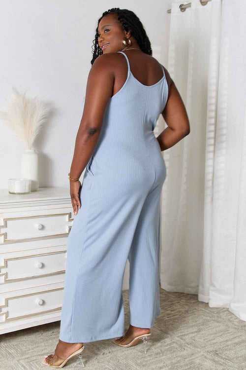 Basic Bae Full Size Spaghetti Strap V-Neck Jumpsuit by Wild and Free Boutique