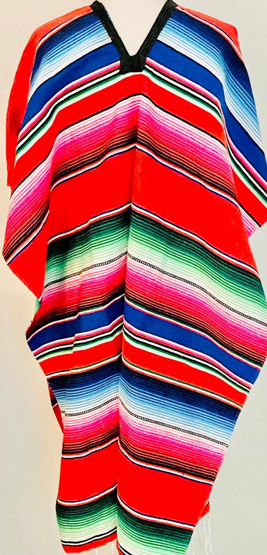 Adult Mexican Saltillo Poncho Sarape Poncho Sarape Saltillo Mexicano by Chica Mexico