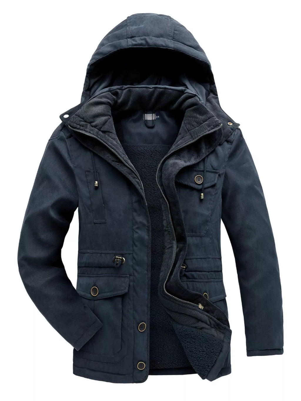 Men's Winter Hooded Zip Up Jacket