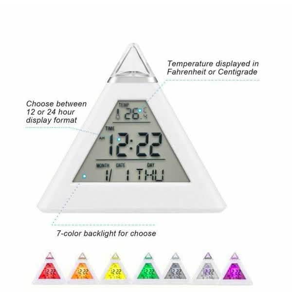 7 Color Changing LED Alarm Clock by DailySale