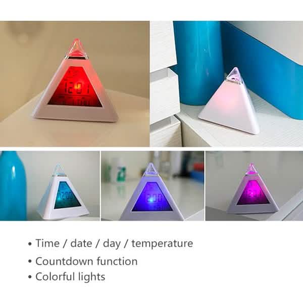 7 Color Changing LED Alarm Clock by DailySale