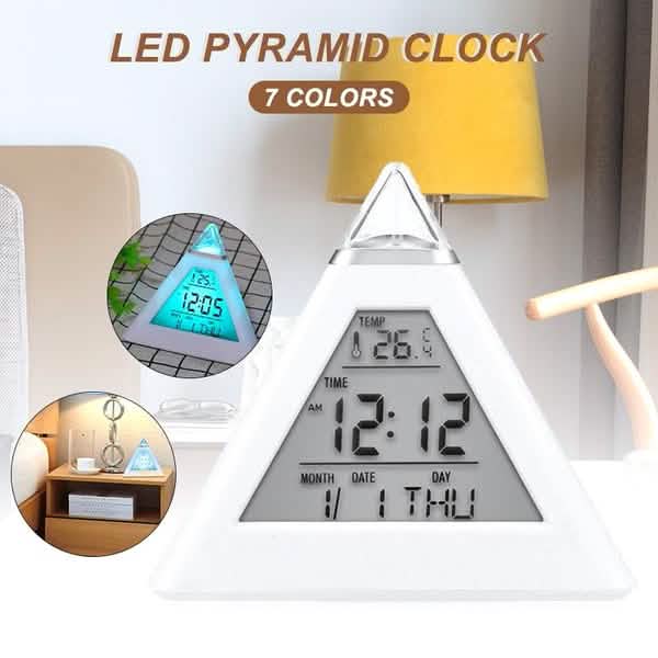 7 Color Changing LED Alarm Clock by DailySale