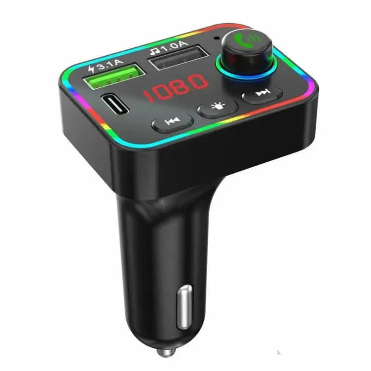 7 Color LED Backlit Light Bluetooth FM Transmitter and Dual USB Charger by DailySale