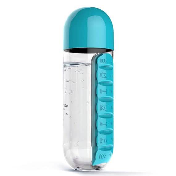 7-Day Pill Tablet Medicine Organizer Water Drink Bottle Holder Box by DailySale