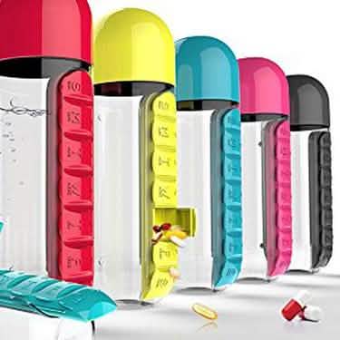 7-Day Pill Tablet Medicine Organizer Water Drink Bottle Holder Box by DailySale