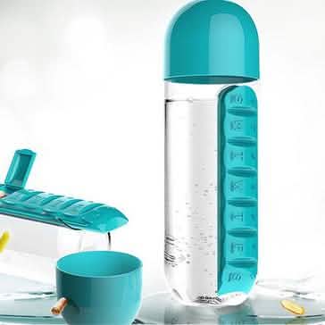 7-Day Pill Tablet Medicine Organizer Water Drink Bottle Holder Box by DailySale