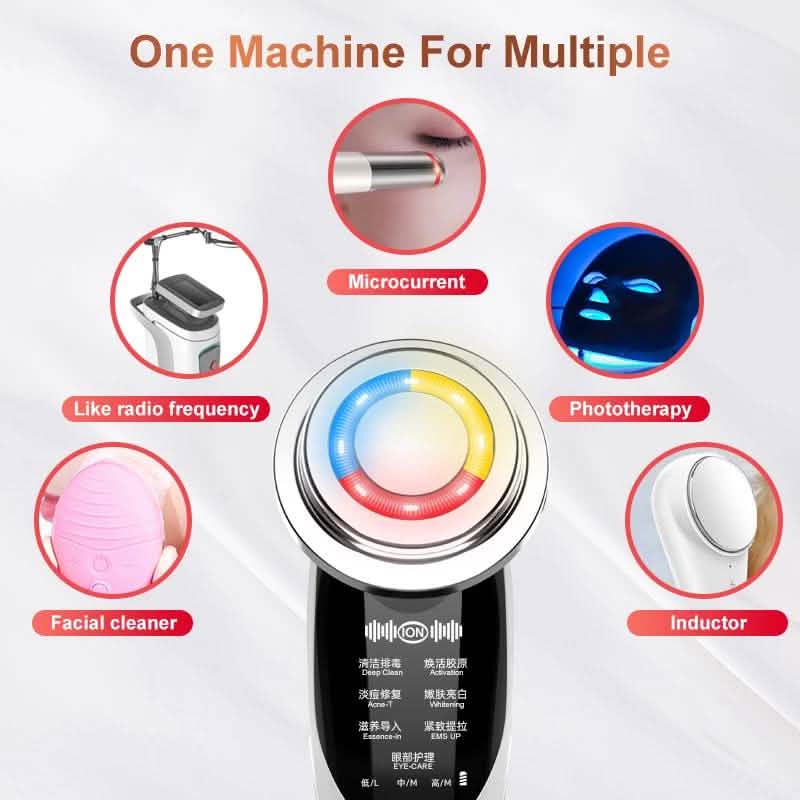 7-in-1 AmazeFan RF and EMS Radio Beauty Skin Care Tools by DailySale