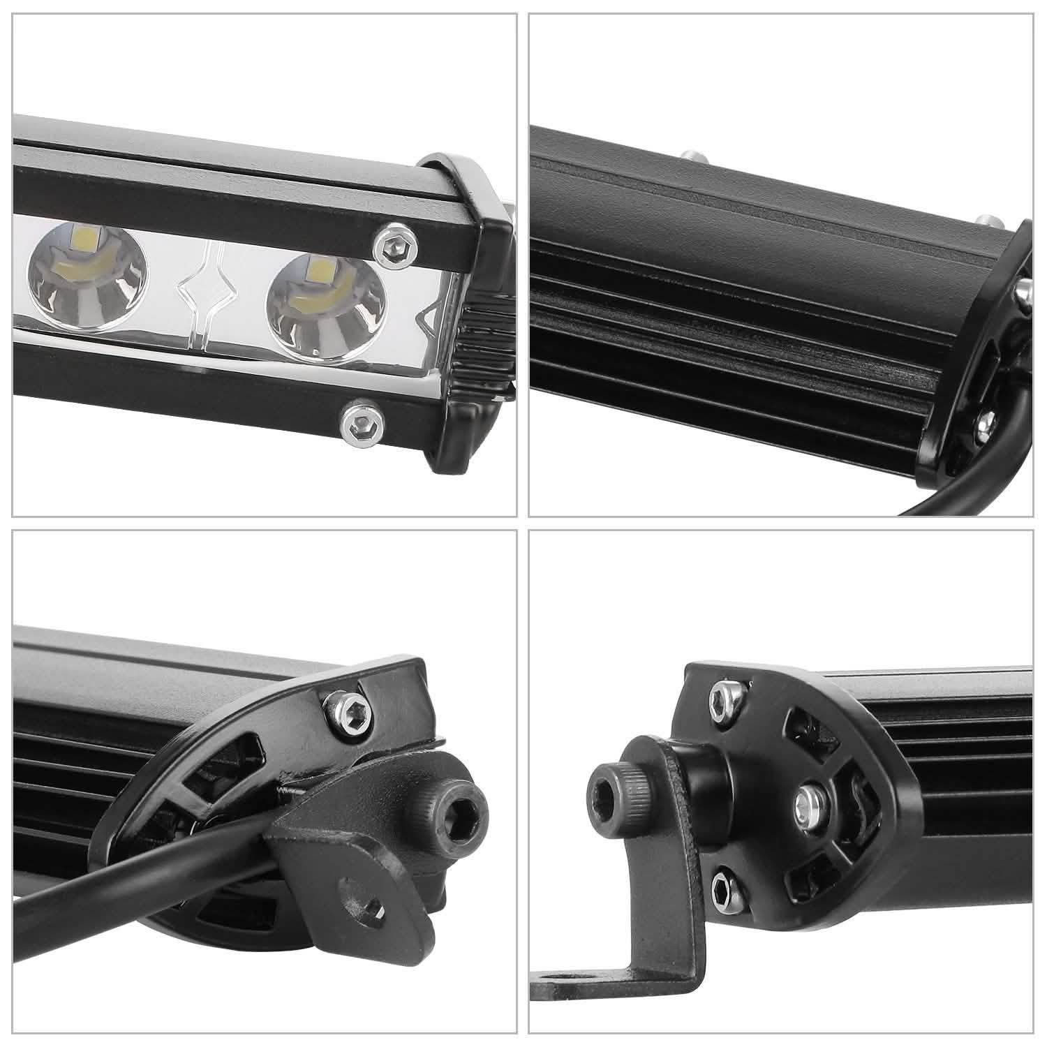 7" LED Light Bar Single Row Offroad Spot Lights by DailySale