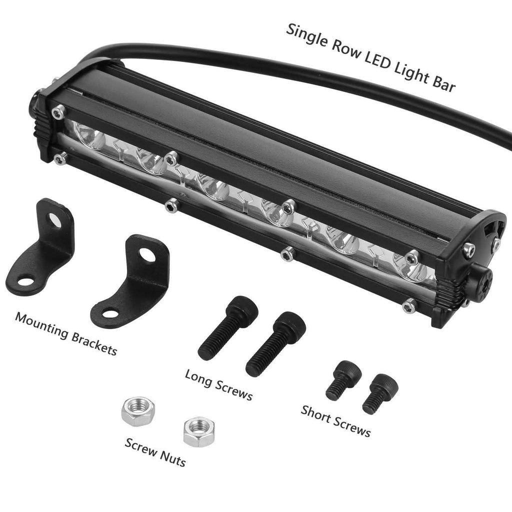 7" LED Light Bar Single Row Offroad Spot Lights by DailySale