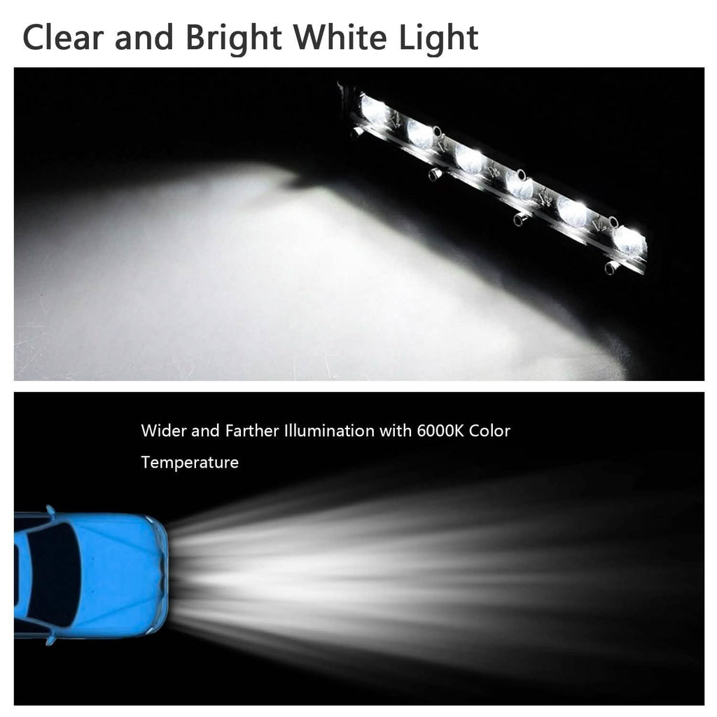 7" LED Light Bar Single Row Offroad Spot Lights by DailySale