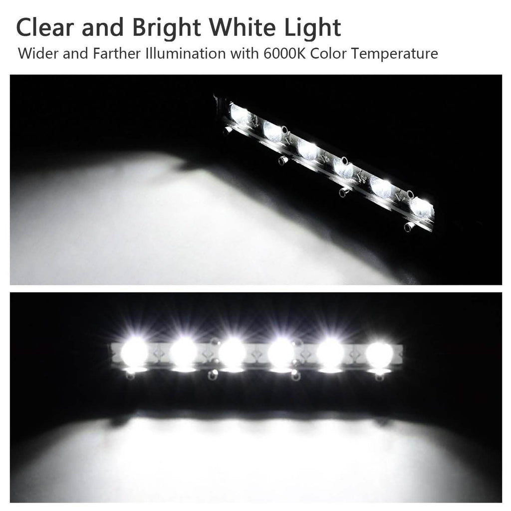 7" LED Light Bar Single Row Offroad Spot Lights by DailySale