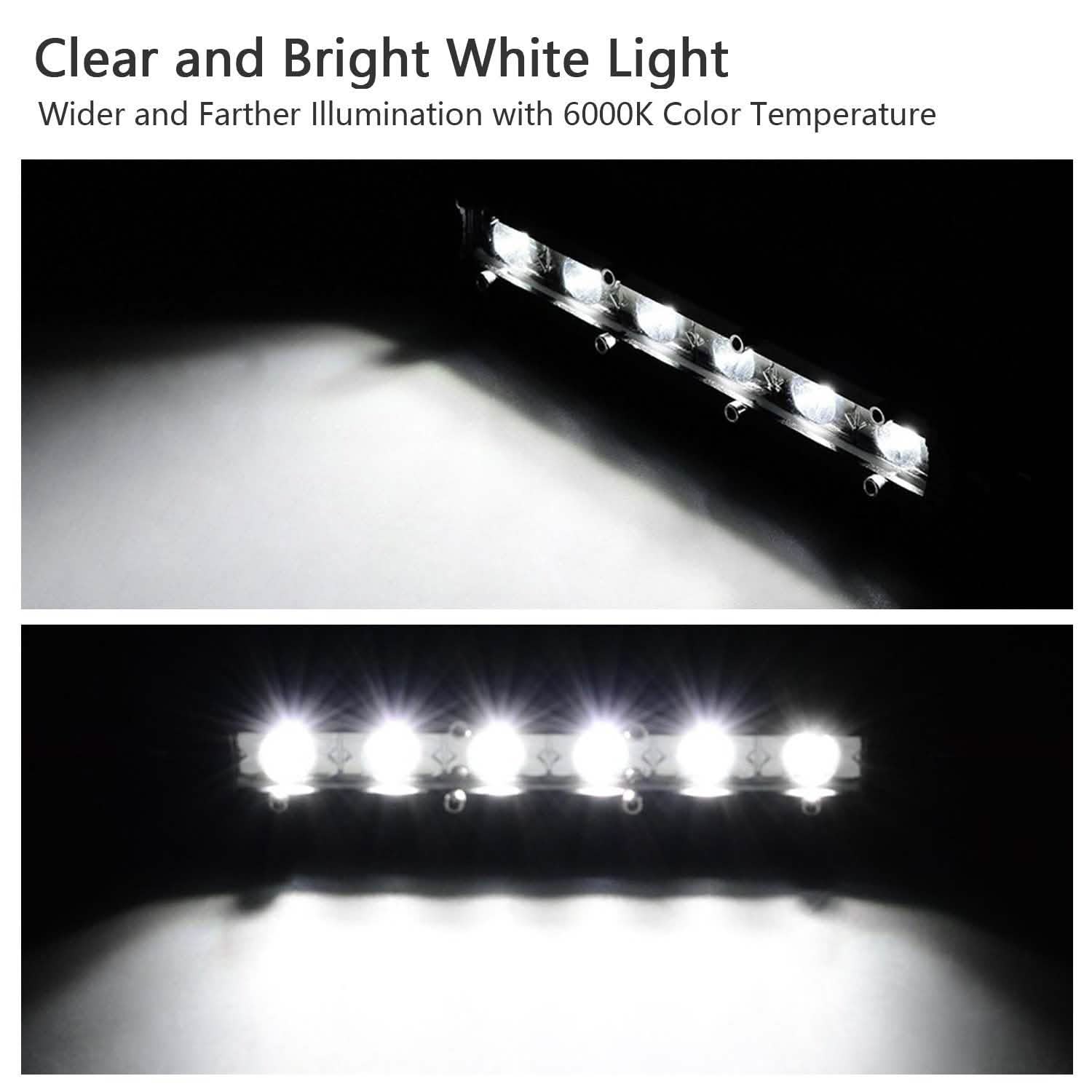 7" LED Light Bar Single Row Offroad Spot Lights by DailySale