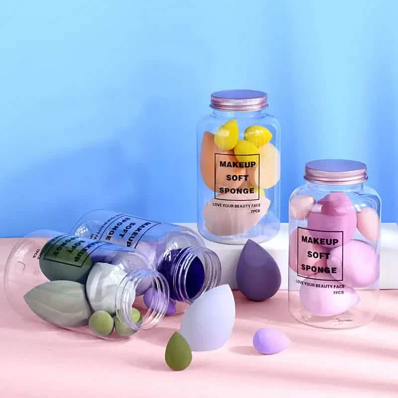 7-Pieces Set: Puff Teardrop Blender Foundation Sponge Set by DailySale