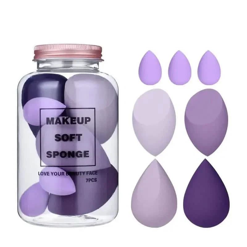 7-Pieces Set: Puff Teardrop Blender Foundation Sponge Set by DailySale