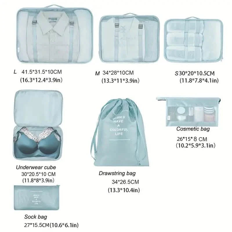 7-Pieces: Travel Luggage Packing Organizers Set by DailySale
