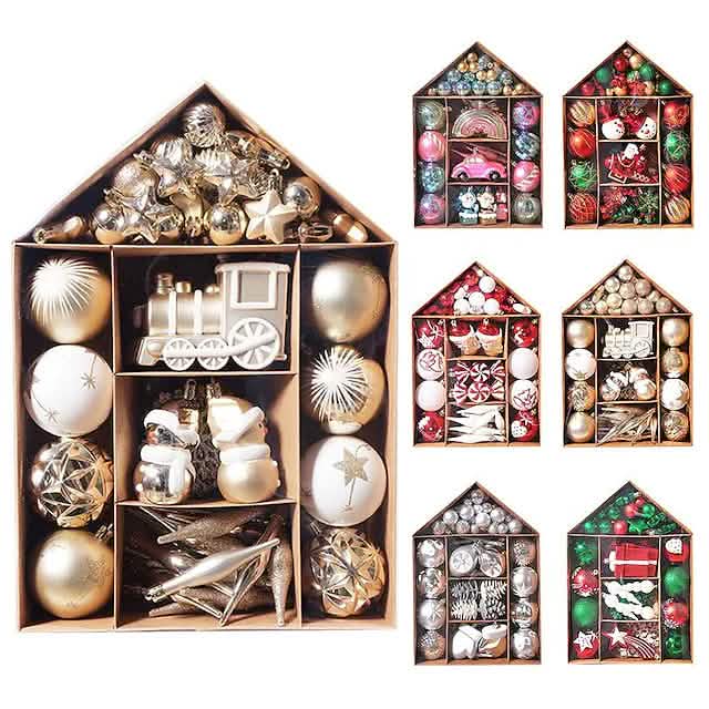 70-Pieces Set: Christmas Tree Decorations Christmas Ball by DailySale