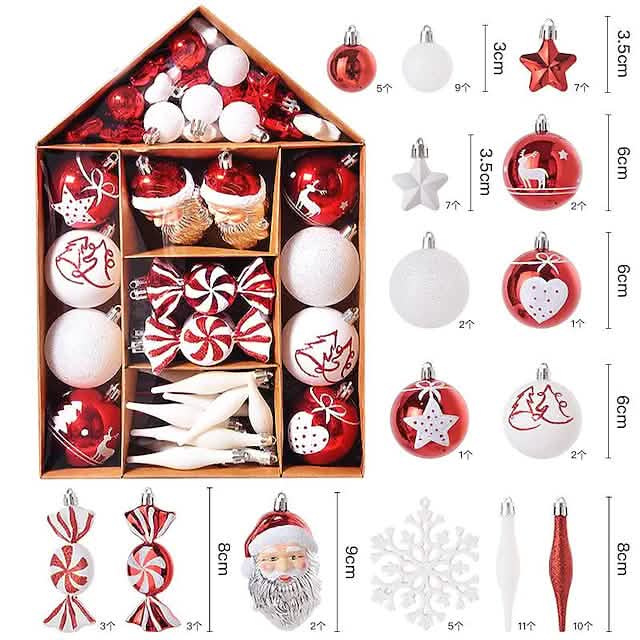 70-Pieces Set: Christmas Tree Decorations Christmas Ball by DailySale