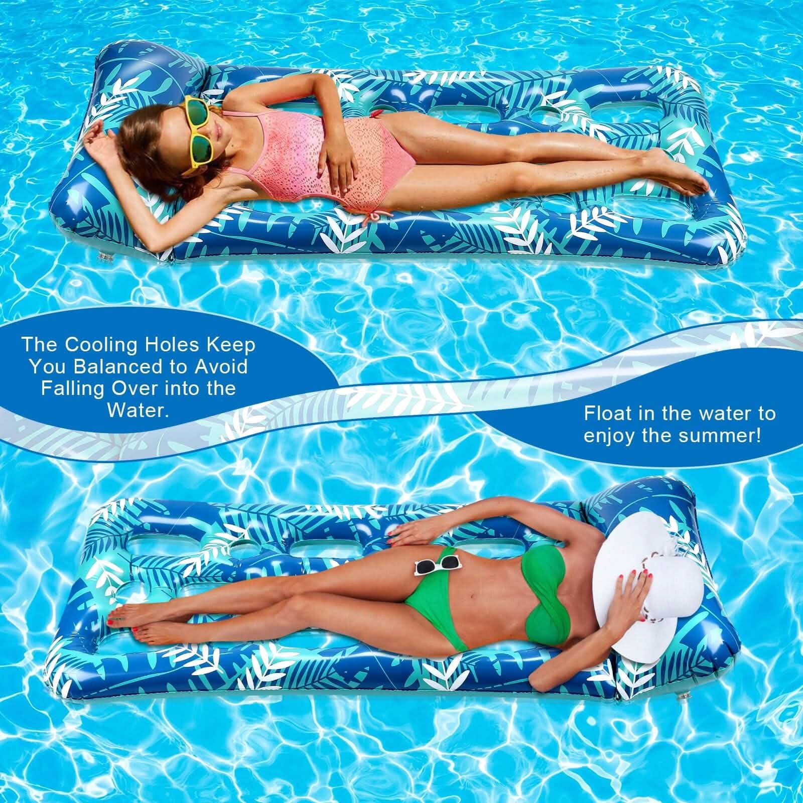 70" x 30" Inflatable Lounge Pool with Headrest by DailySale
