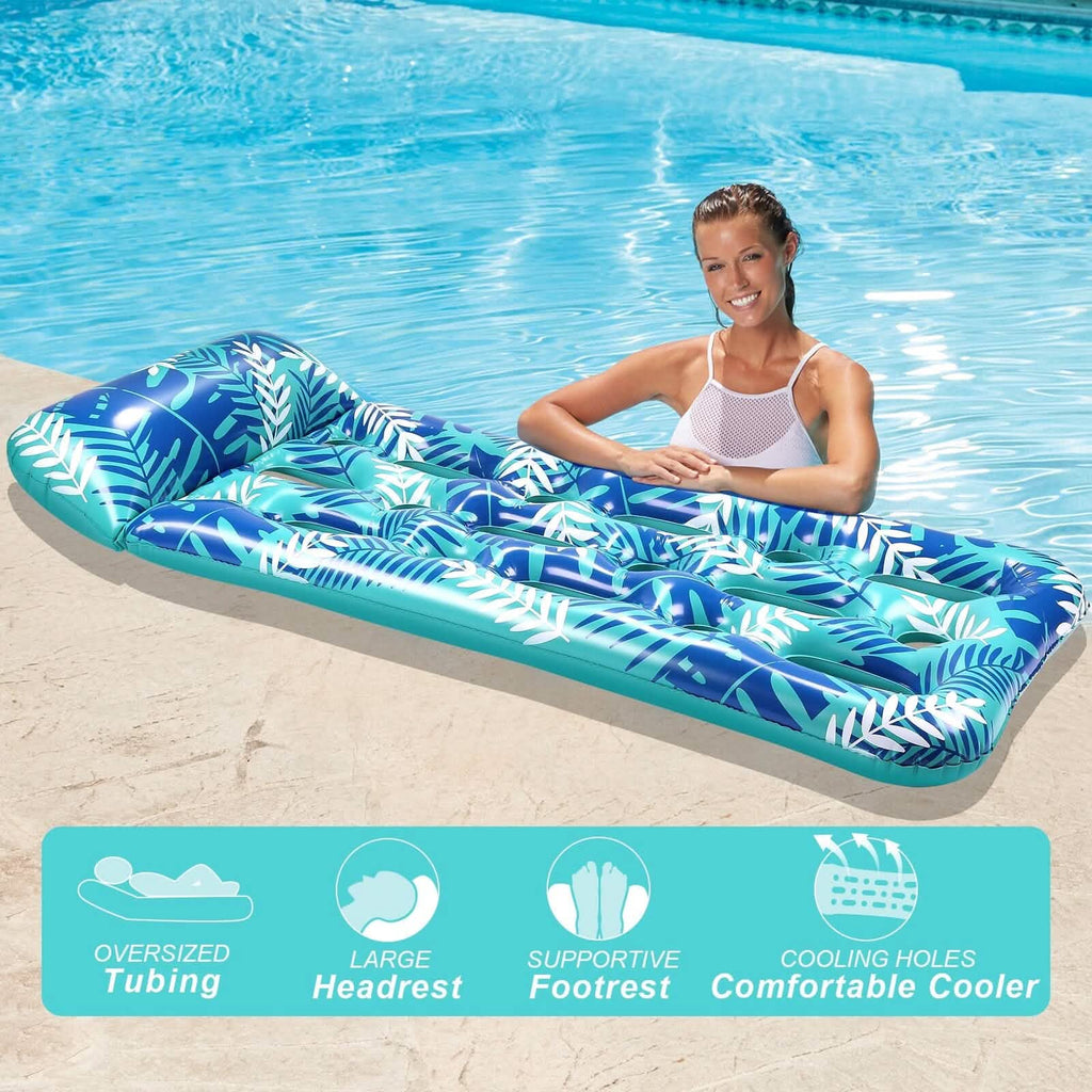 70" x 30" Inflatable Lounge Pool with Headrest by DailySale