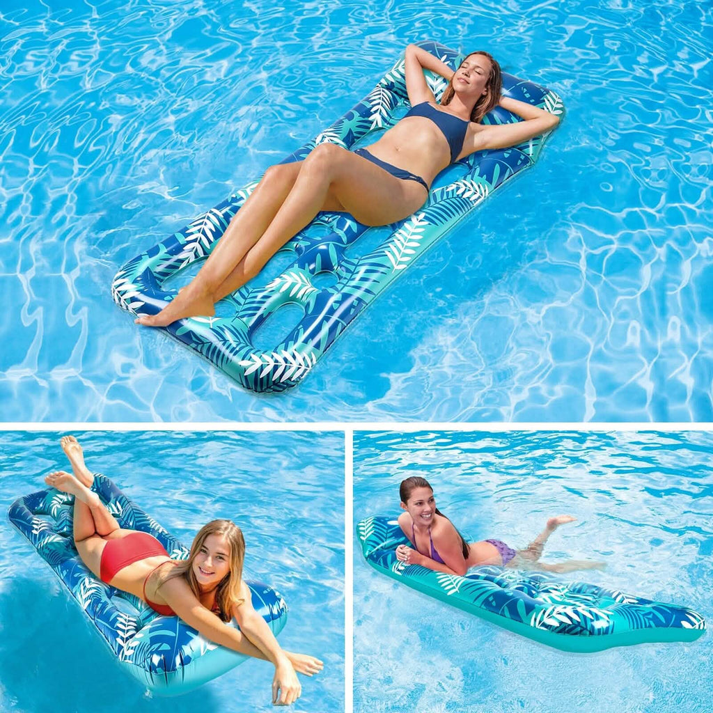 70" x 30" Inflatable Lounge Pool with Headrest by DailySale