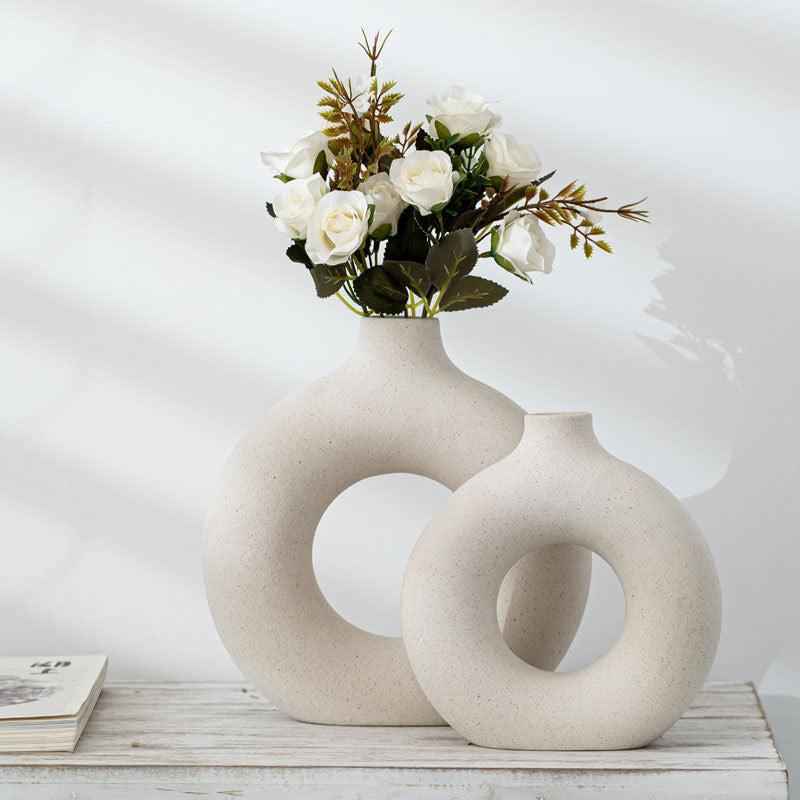 New Style Biscuit Vase Frosted Particle Flower Arranging Device Decor Ornaments