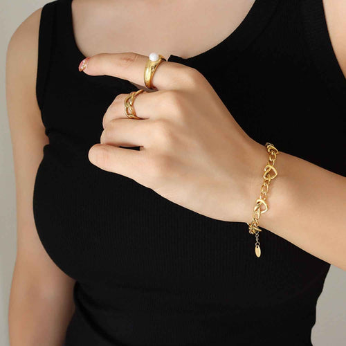 18K Gold-Plated Titanium Steel Bracelet by Wild and Free Boutique