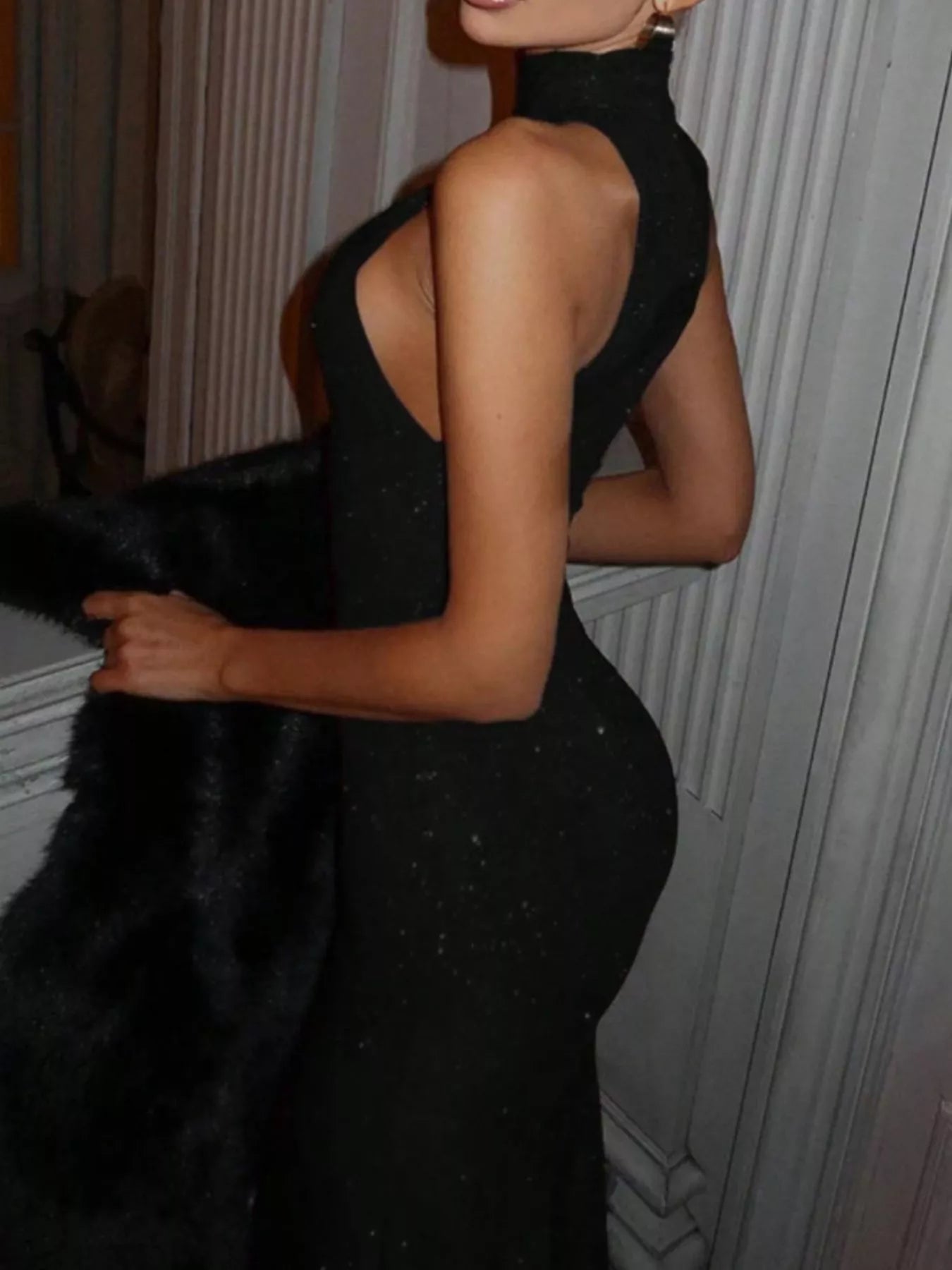 Sequin Sleeveless Maxi Dress by Shopiebay