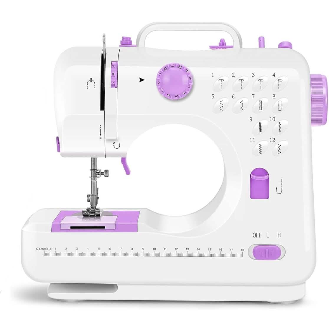 Pro Portable Electric Sewing Machine – 12 Stitches, Adjustable Speed, Multifunctional by DailySale