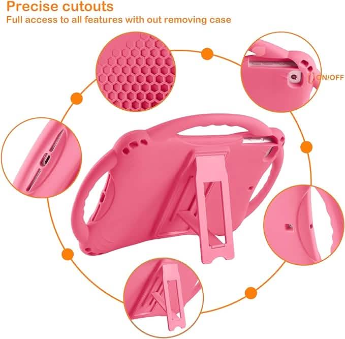 Kids Case for iPad Mini 5 4 3 2 1, Silicone, Childproof & Built-in Handle Stand (Open Box) by DailySale