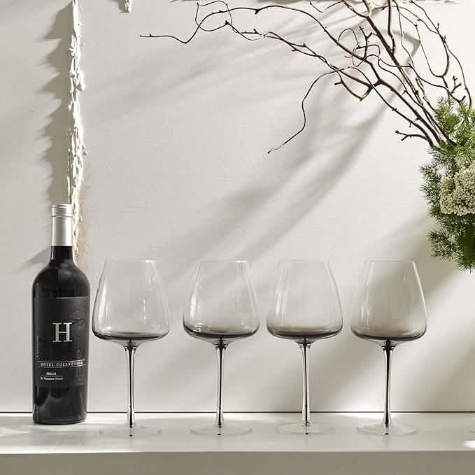 Hotel Collection Smoke Stem Red Wine Glasses | 4 Glasses by DailySale