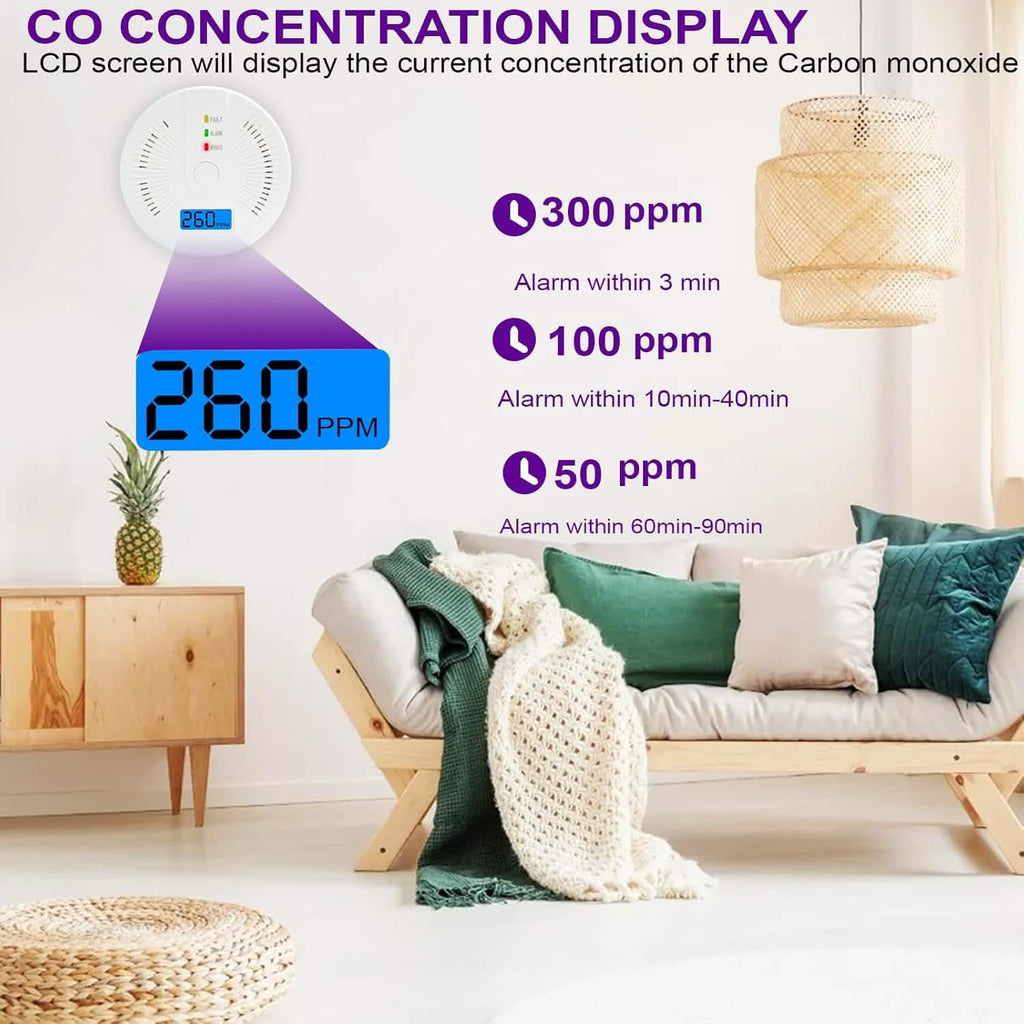 Portable Carbon Monoxide Detector – Battery-Operated CO Alarm by DailySale