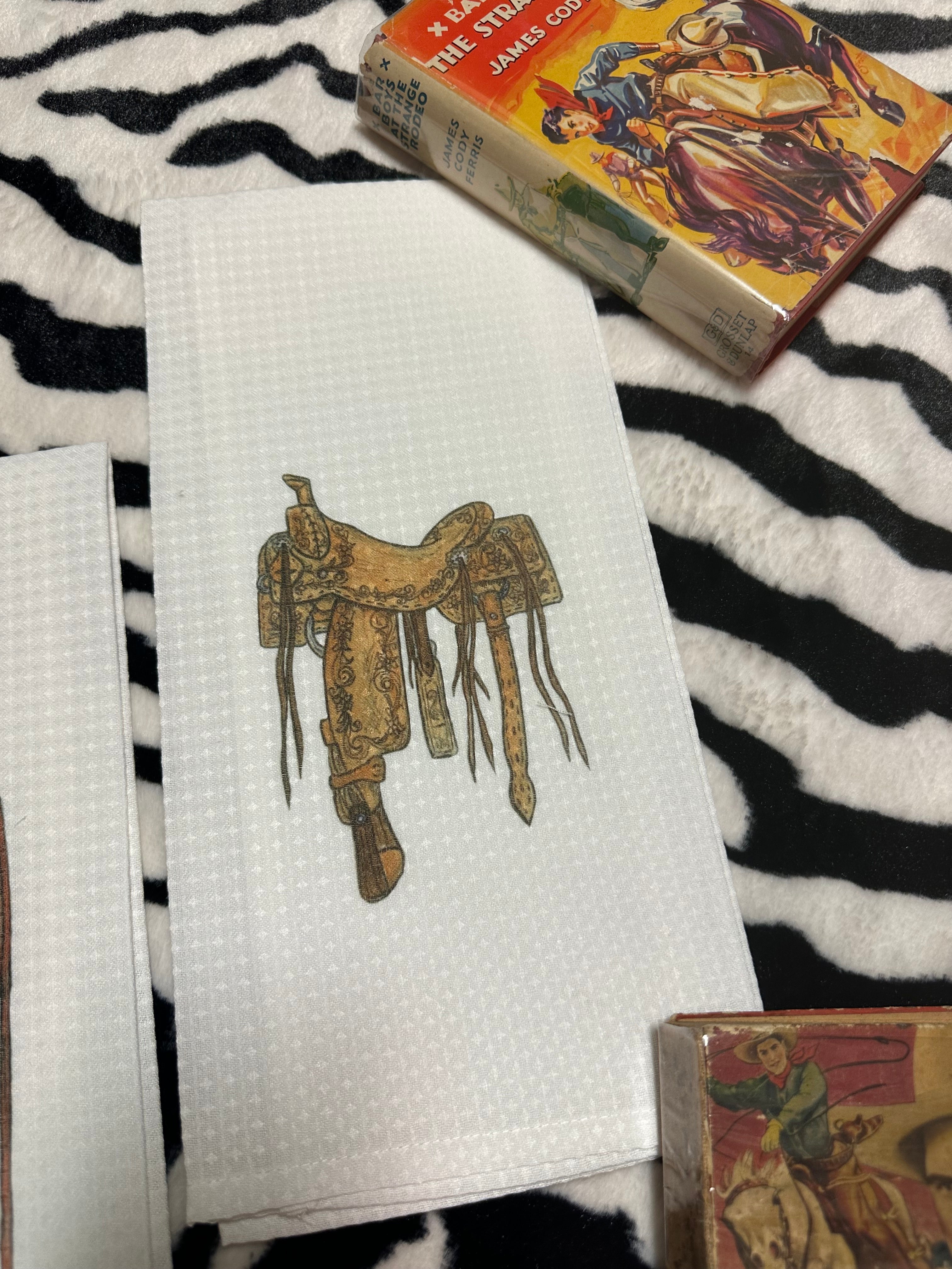 Western Kitchen Hand Towel - Saddle up - RTS