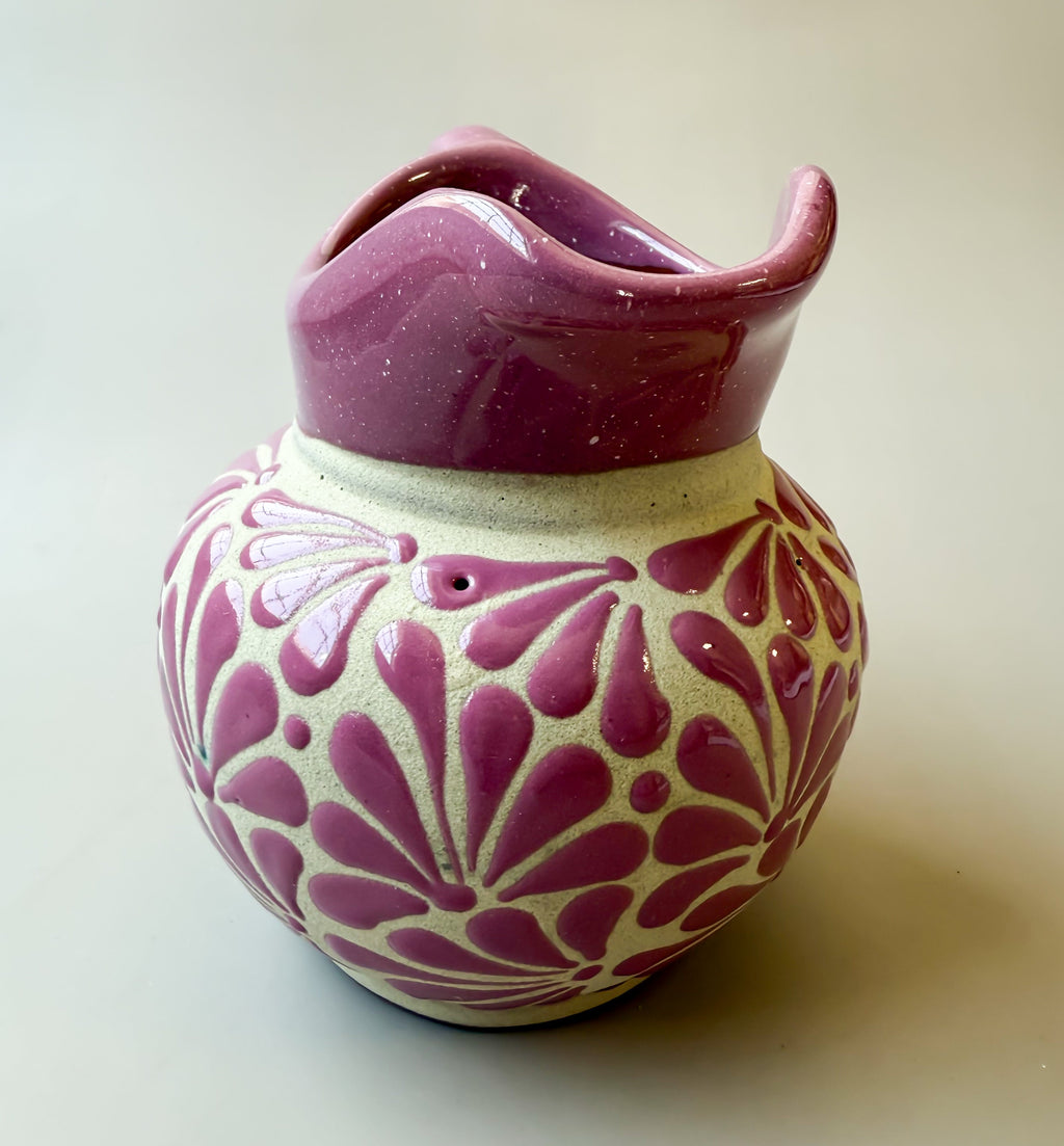 Talavera Style Clay Pitcher - Engobe Jarra Barro by TheMexHub