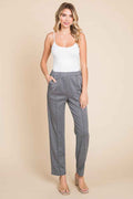 Culture Code Full Size Pin Tuck Detail Slim Pants