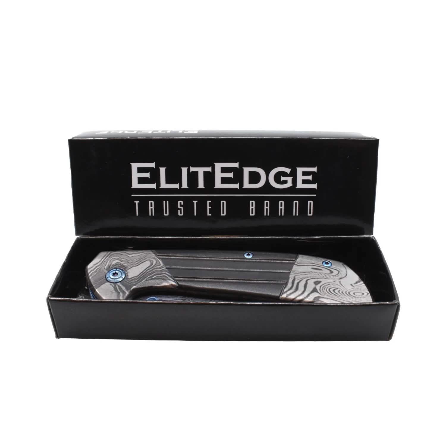 7.75" Titanium & Damascus Folding Knife by DailySale