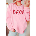Valentine’s Day XOXO Round Neck Drop Shoulder Sweatshirt