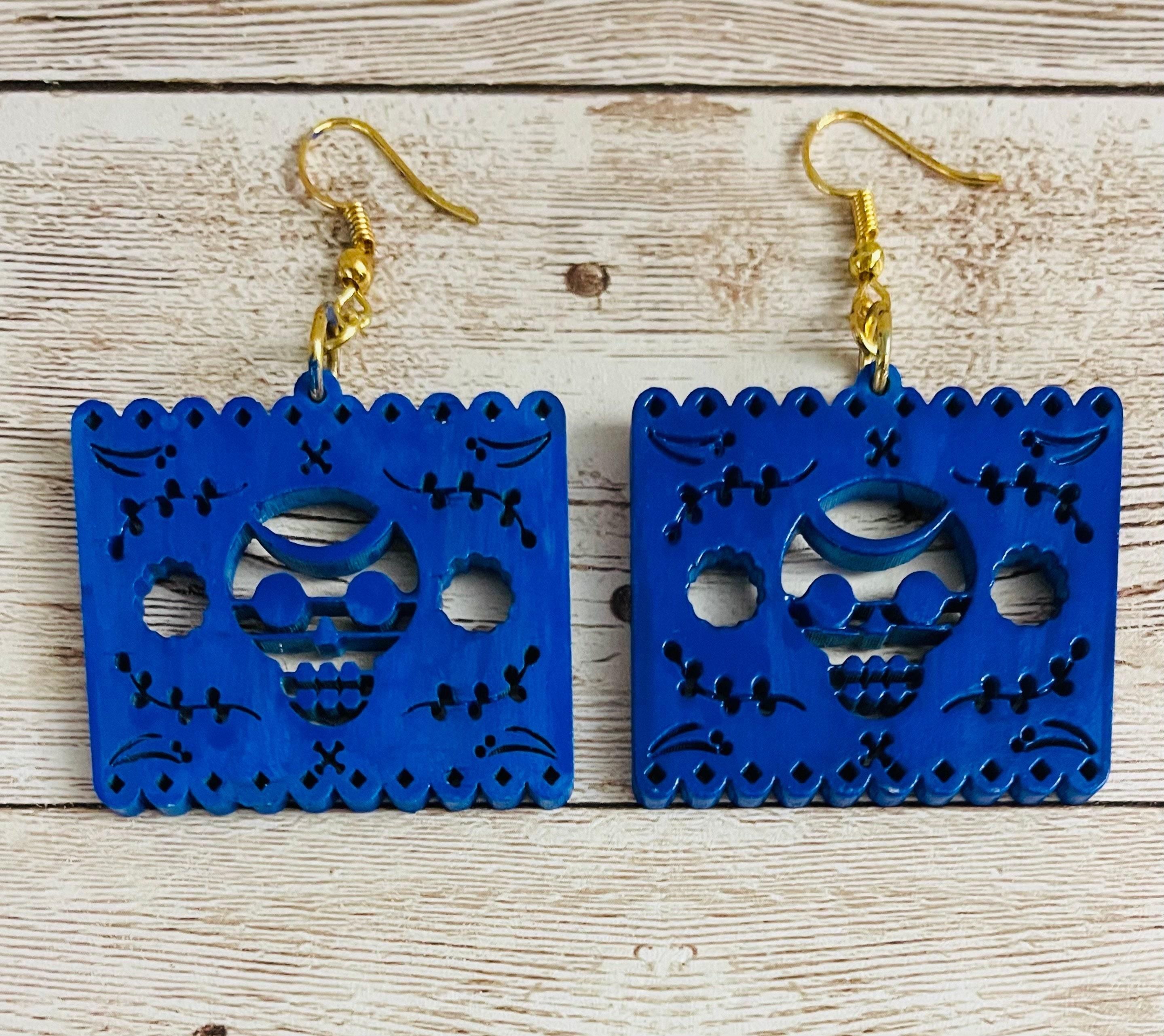 2x Day of the Dead Earrings 2 Pares de Aretes de Dia de Muerto by Chica Mexico