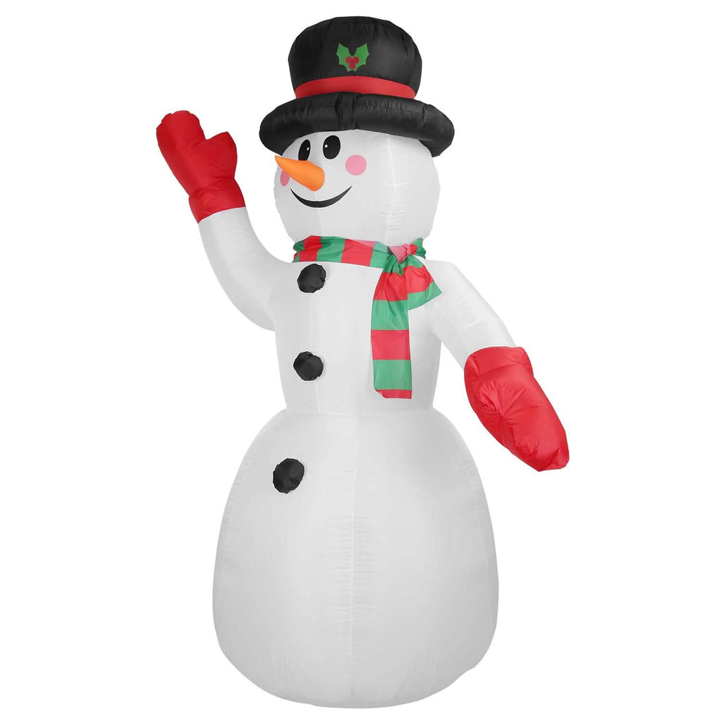 7.9ft Christmas Inflatable Giant Snowman Blow Up with LED Lights Hat Scarf by DailySale