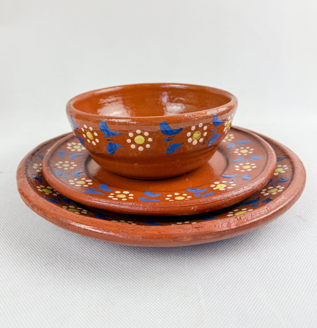 Michoacan Red Clay Pottery Dinnerware Set - Vajilla de Barro by TheMexHub