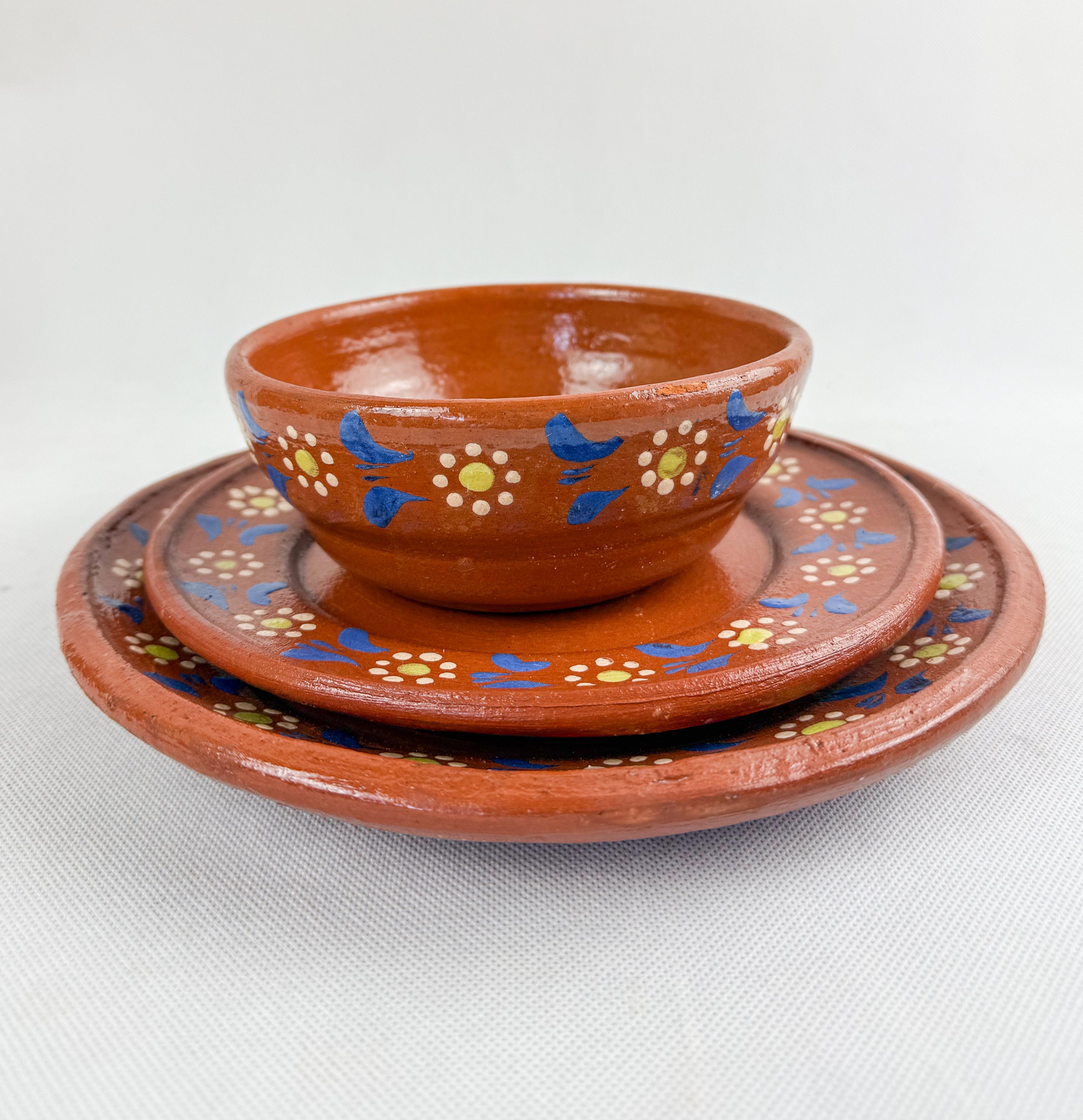 Michoacan Red Clay Pottery Dinnerware Set - Vajilla de Barro by TheMexHub